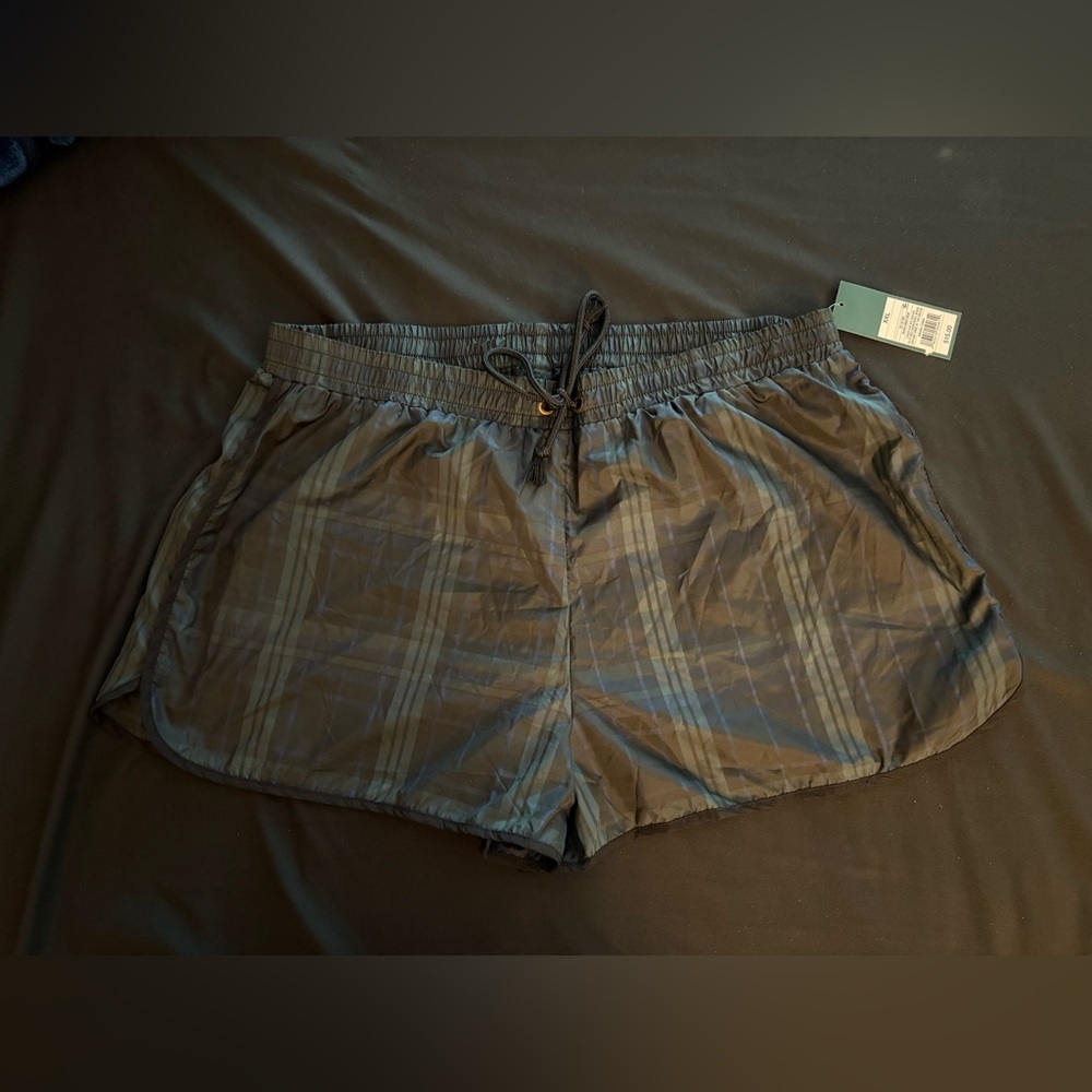 Women’s Wild Fable green and blue plaid lightweight shorts with drawstring NWT